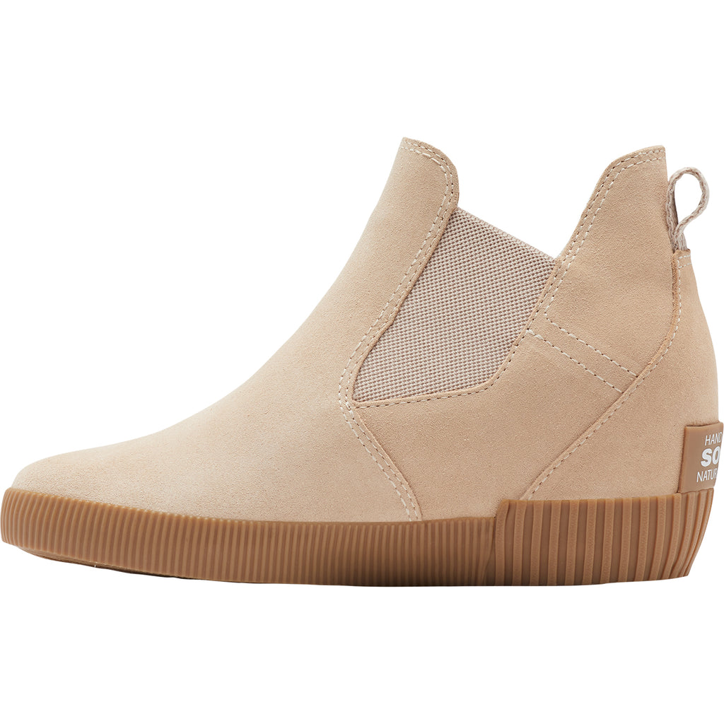 Womens Sorel Women's Sorel Out 'N About Slip-On Wedge Natural Tan Suede Natural Tan Suede