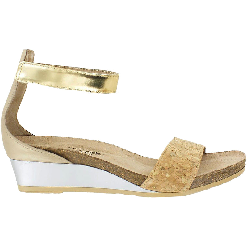 Women's Naot Pixie Gold Cork/Champagne Leather