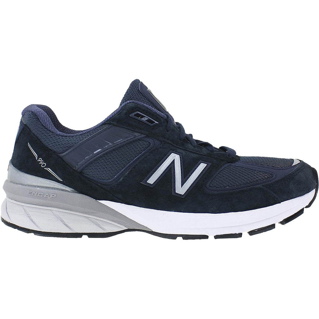 Mens New balance Men's New Balance M990NV5 Running Shoes Navy/Silver Suede Mesh Navy/Silver Suede Mesh