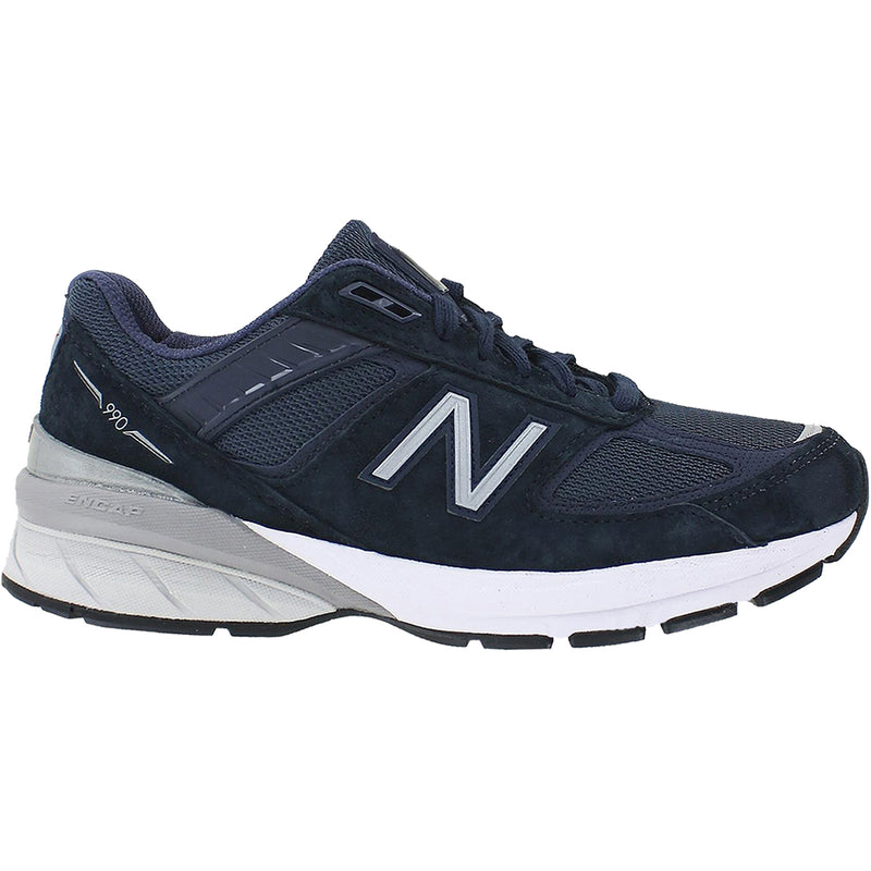 Women's New Balance W990NV5 Running Shoes Navy/Silver Suede/Mesh