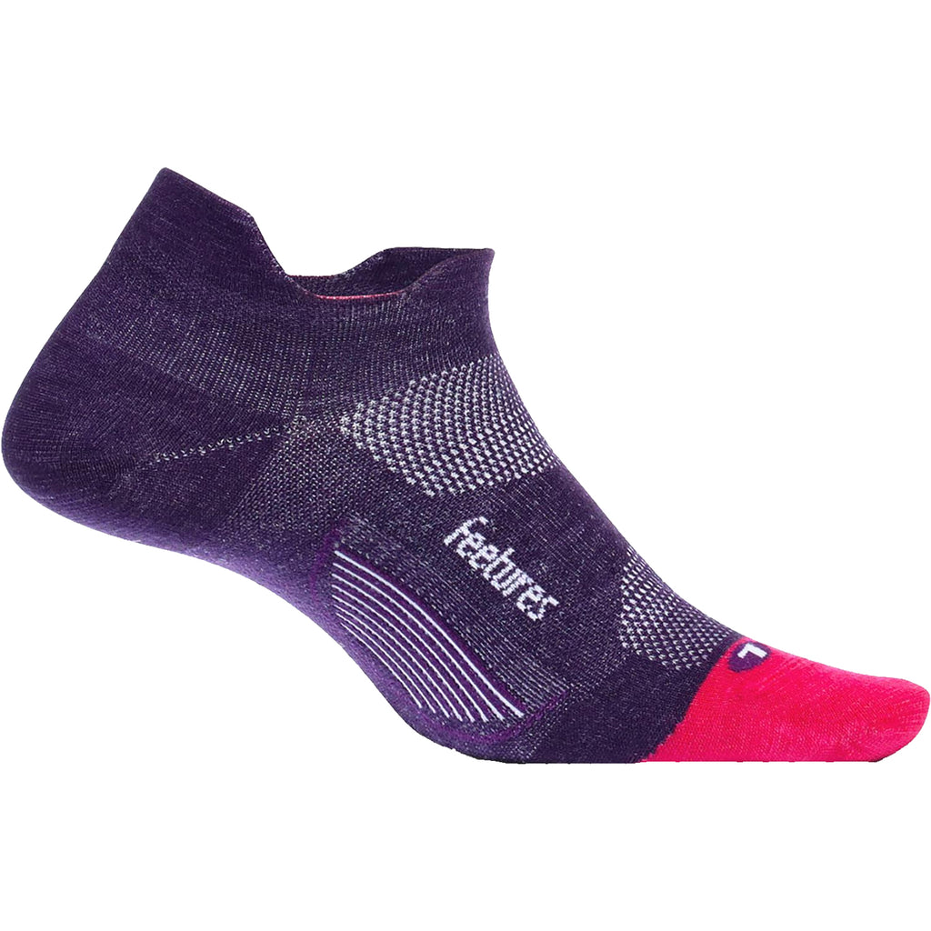 Womens Feetures Women's Feetures Merino 10 Cushion No Show Tab Socks Pulsar Purple Pulsar Purple