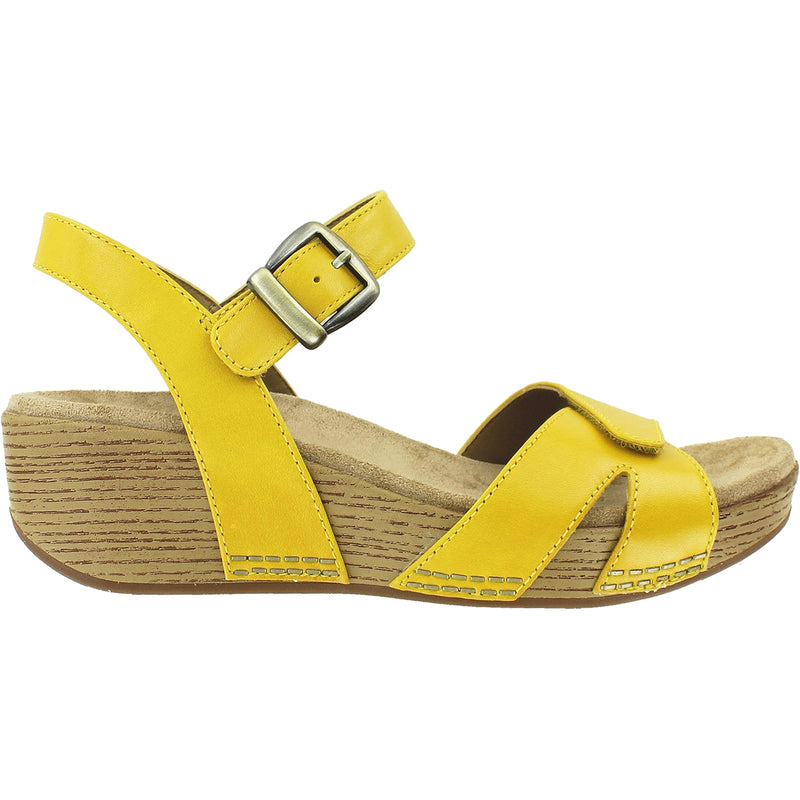 Women's Dansko Laurie Yellow Burnished Calf Leather