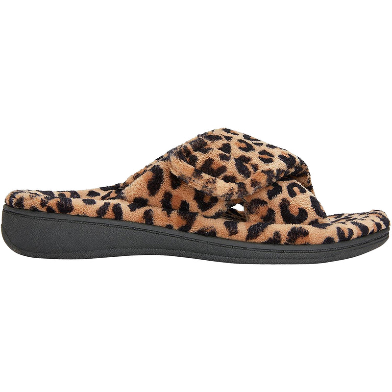 Women's Vionic Relax Slippers Natural Leopard Fabric