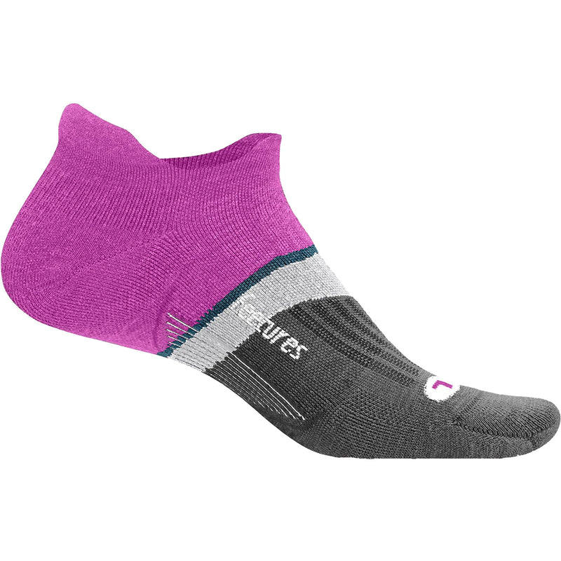 Women's Feetures Merino 10 Cushion No Show Tab Socks Purple Addict