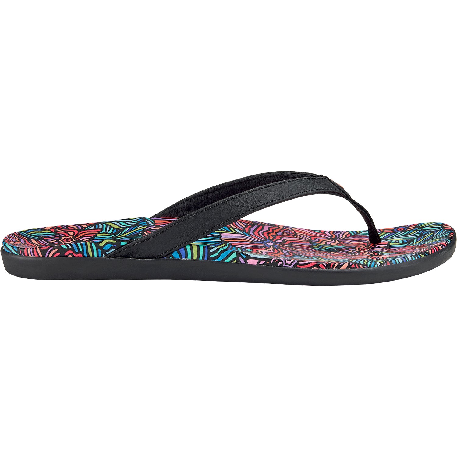 OluKai Ho'opio Hau Onyx | Women's Beach Sandals | Footwear etc.