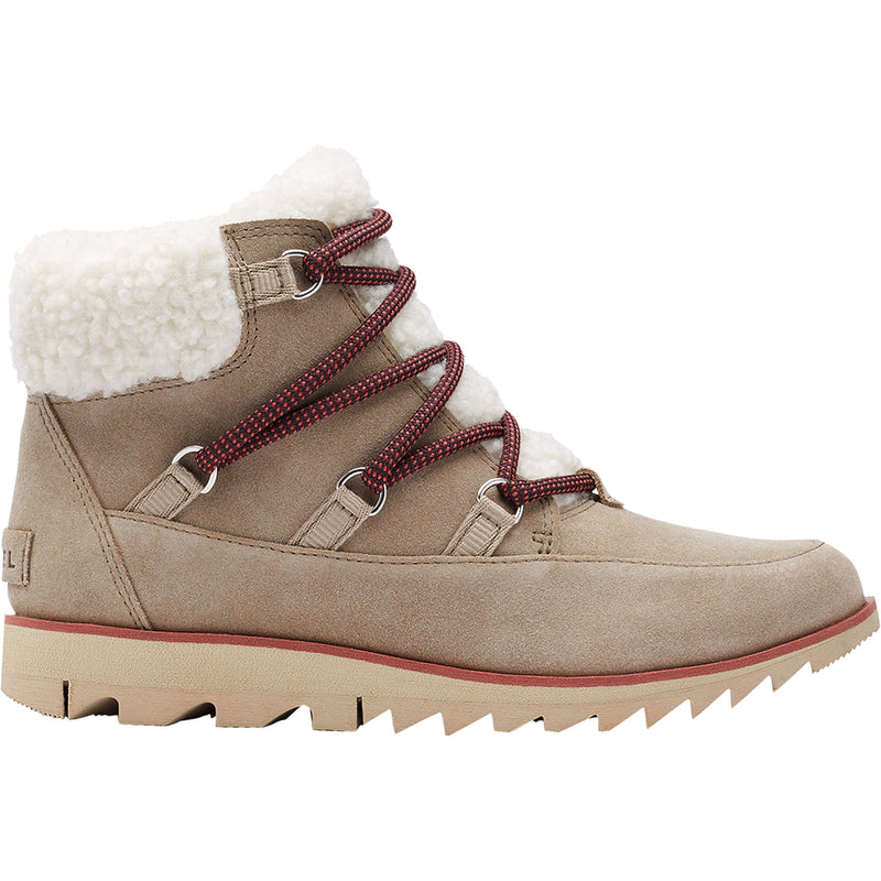 Women's Sorel Harlow Lace Cozy Omega Taupe Suede