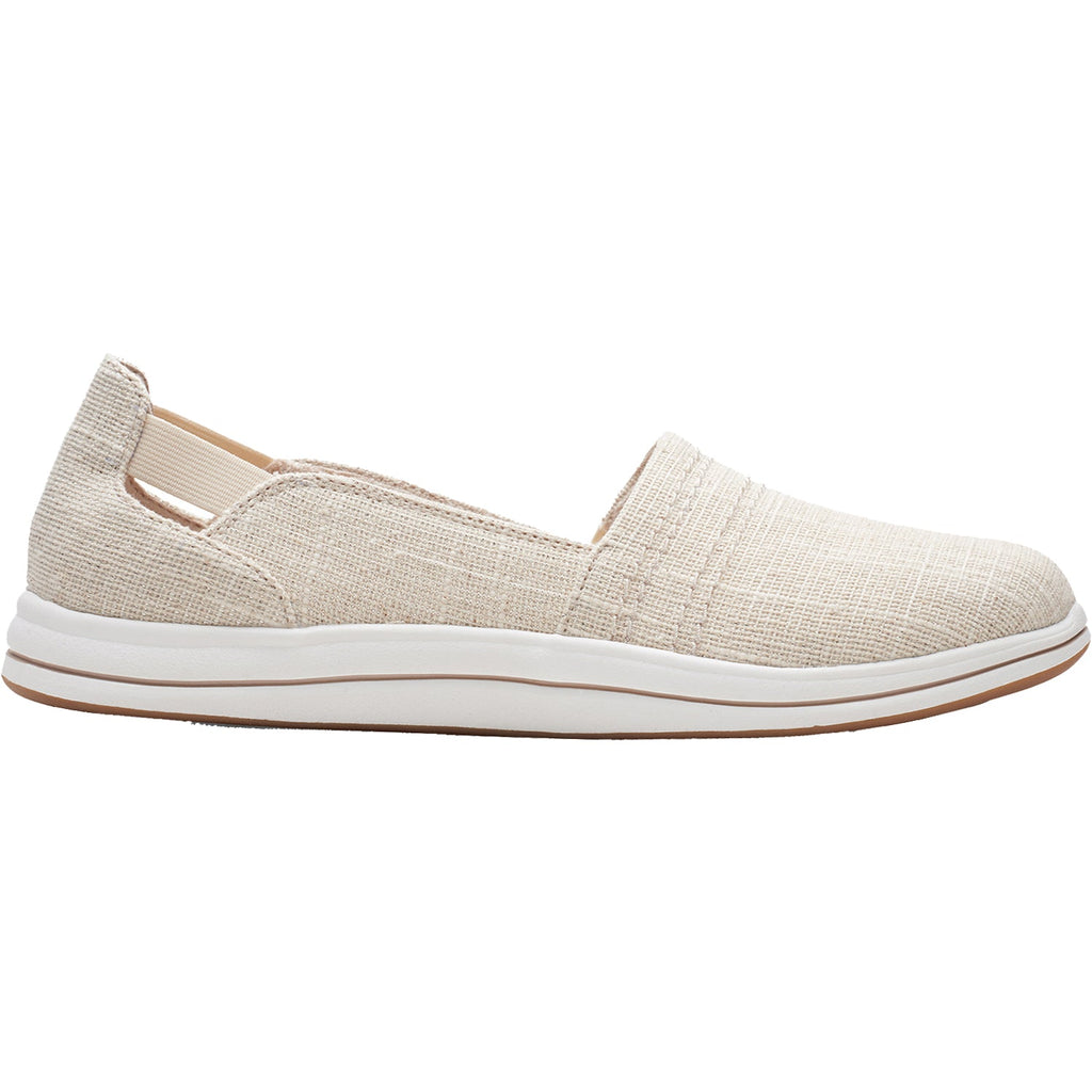 Womens Clarks Women's Clarks Cloudsteppers Breeze Step Natural Int Canvas Natural Int Canvas