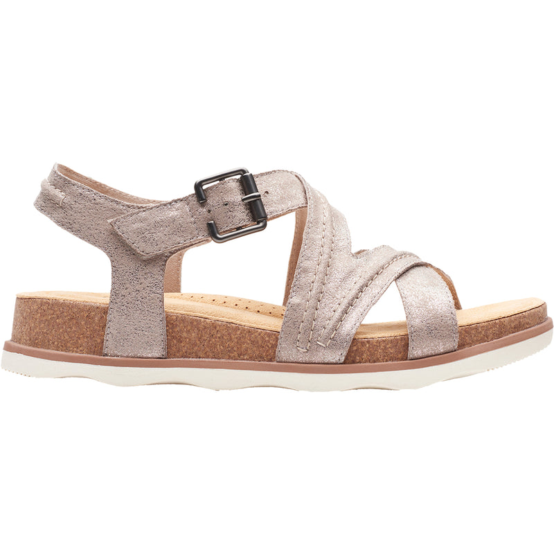 Women's Clarks Brynn Ave Taupe Metallic Leather