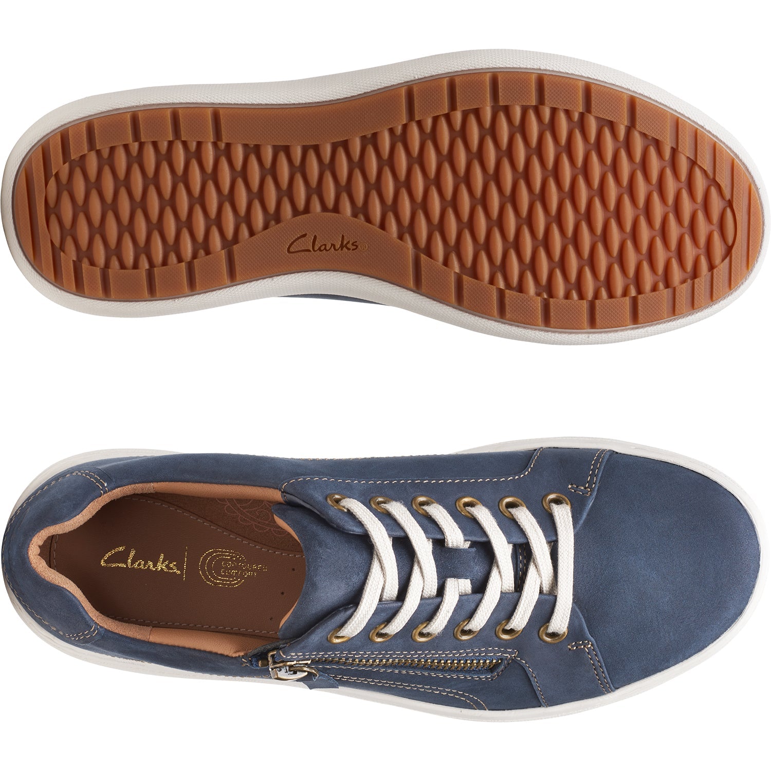 Clarks Nalle Lace Navy | Women's Walking Shoes | Footwear etc.