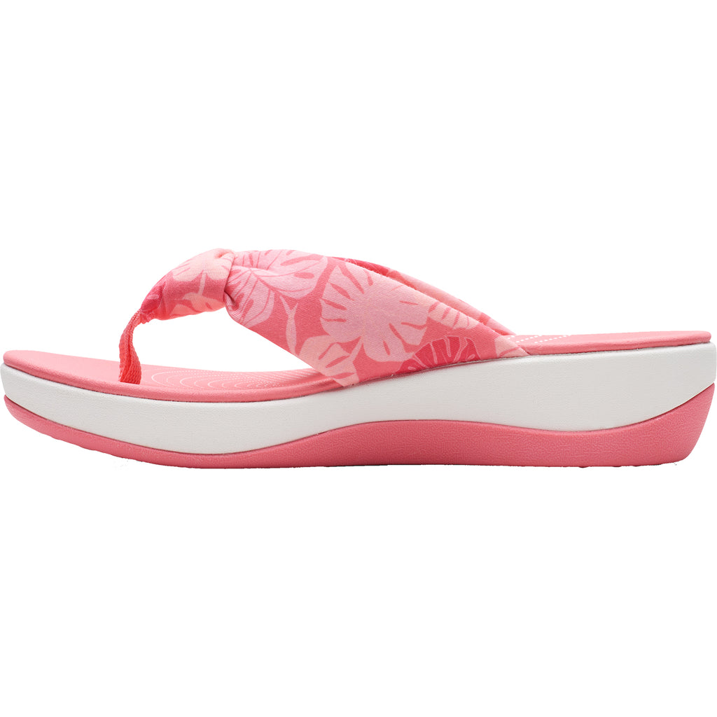 Womens Clarks Women's Clarks Cloudsteppers Arla Glison Coral Print Fabric Coral Print Fabric