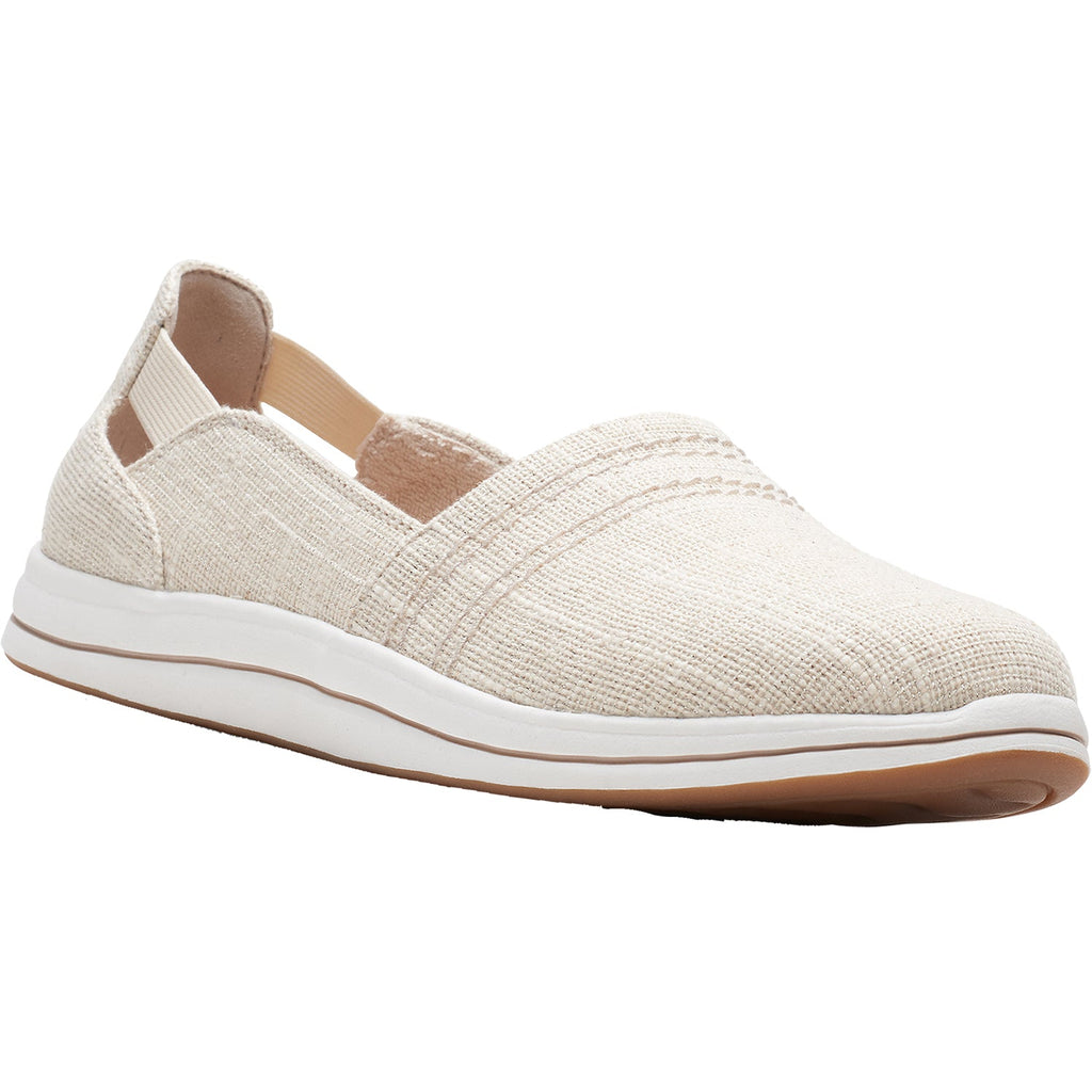 Womens Clarks Women's Clarks Cloudsteppers Breeze Step Natural Int Canvas Natural Int Canvas