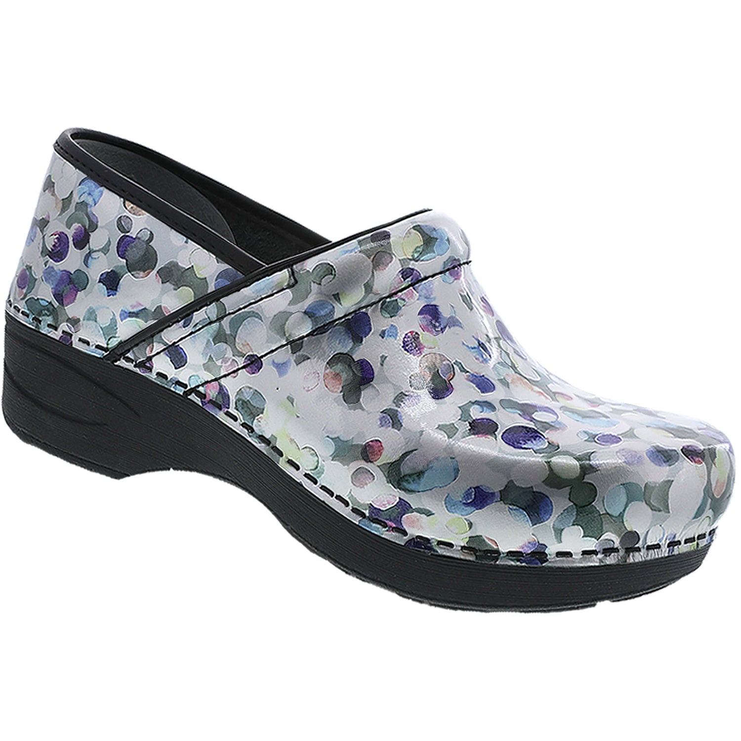Dansko 39 Womens Professional Clogs Multicolor Colorful Streamers Patent  Leather
