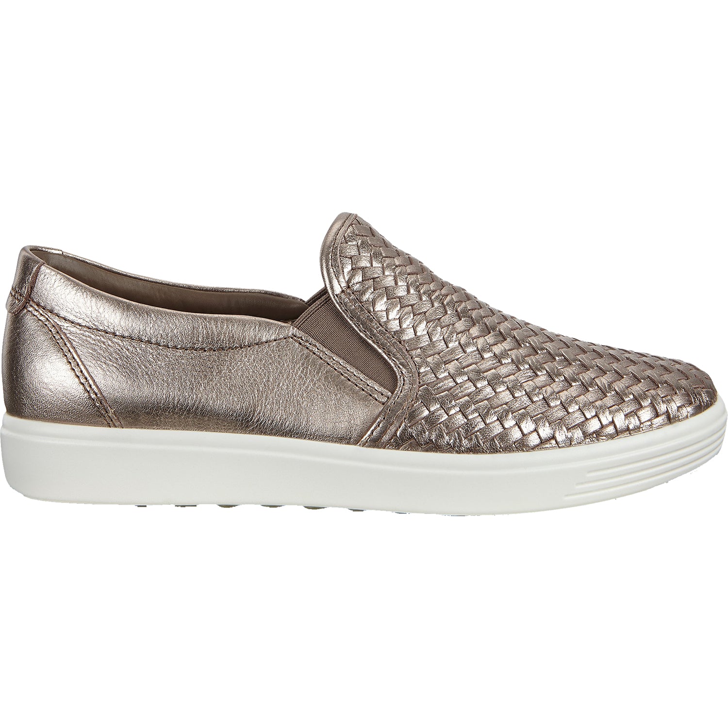 Ecco Soft 7 Woven Slip On Stone | Women's Sneakers | Footwear etc.