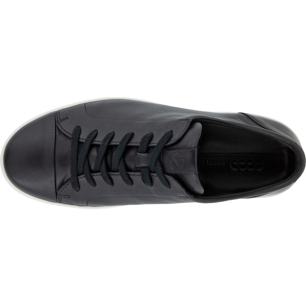 Mens Ecco Men's Ecco Soft 7 City Sneaker Black Leather Black Leather