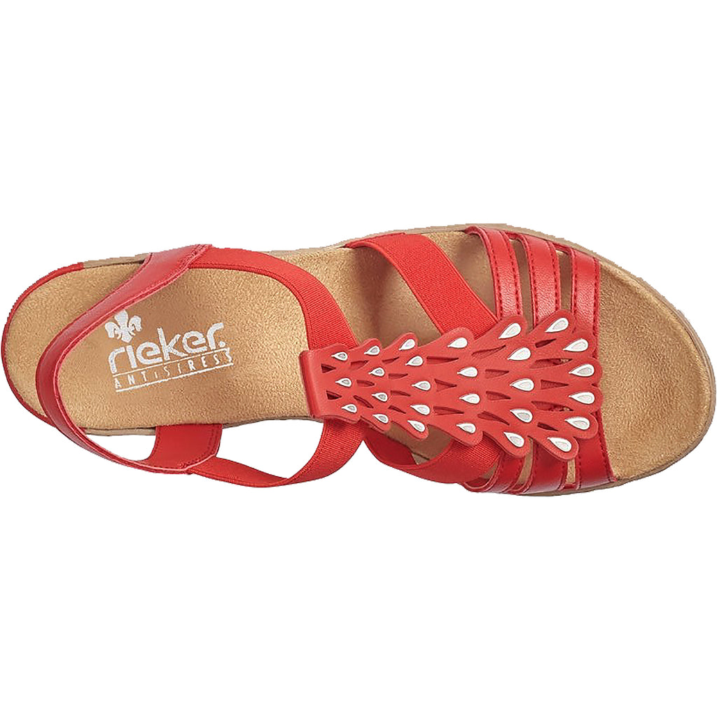 Womens Rieker Women's Rieker 62436-33 Fanni 36 Red Synthetic Red Synthetic
