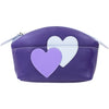 Womens Ili new york Women's ili New York Double Heart Cosmetic Case Purple Leather Purple Leather
