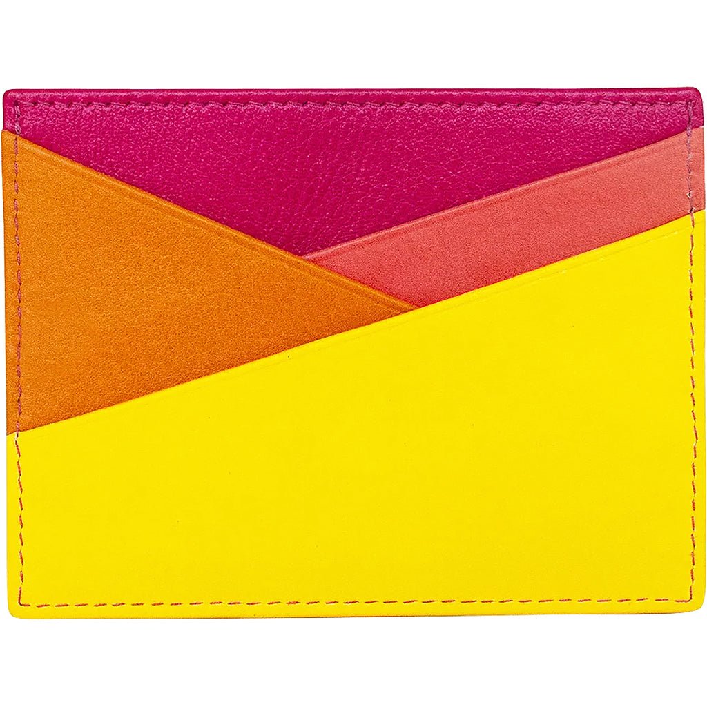 Womens Ili new york Women's ili New York Asymmetic Card Case Sunset Multi Leather Sunset Multi Leather