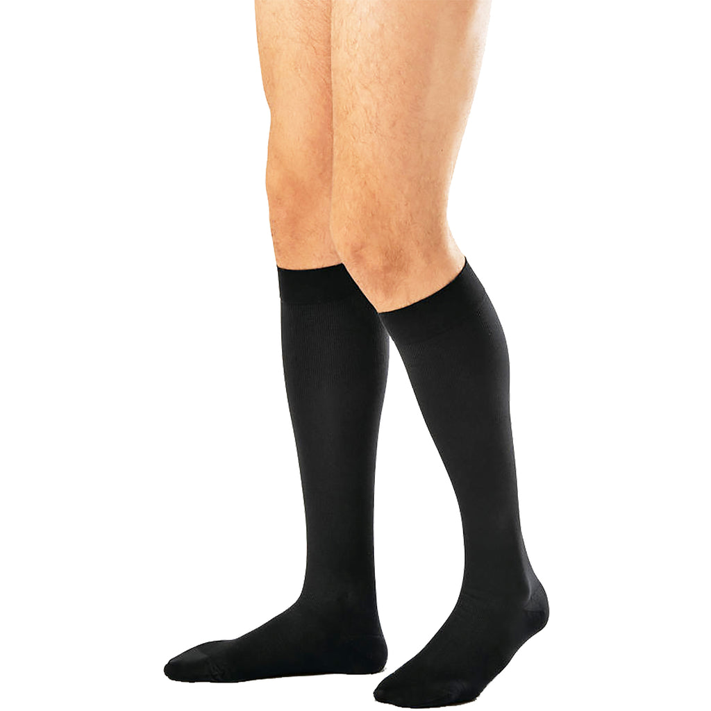 Mens Jobst Men's Jobst For Men Knee High Socks 8-15 mmHg Black Medium Black