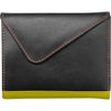 Womens Ili new york Women's ili New York Mini Snap Tri-fold Wallet Black Brights Leather Black Brights Leather