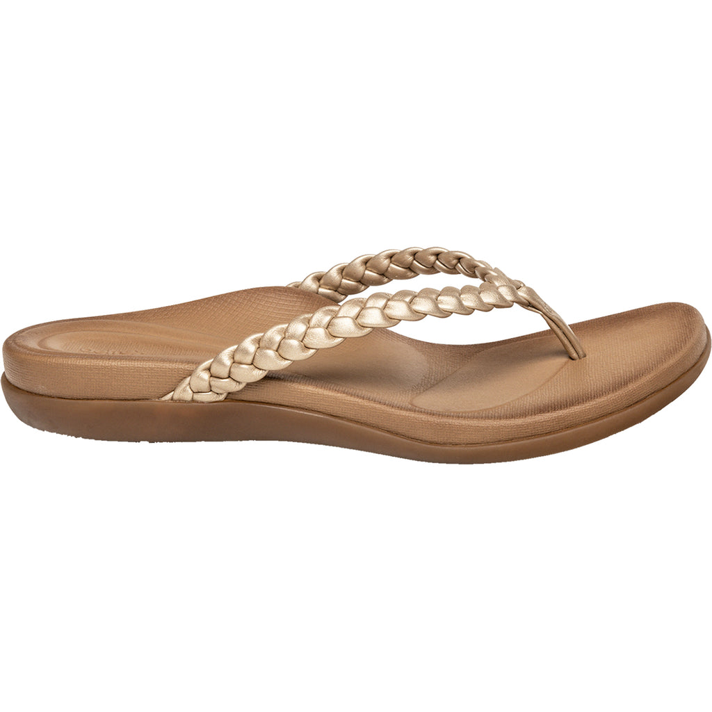 Womens Aetrex Women's Aetrex Rachael Gold Synthetic Gold Synthetic