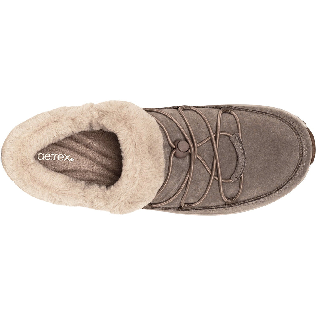 Womens Aetrex Women's Aetrex Chrissy Taupe Suede Taupe Suede