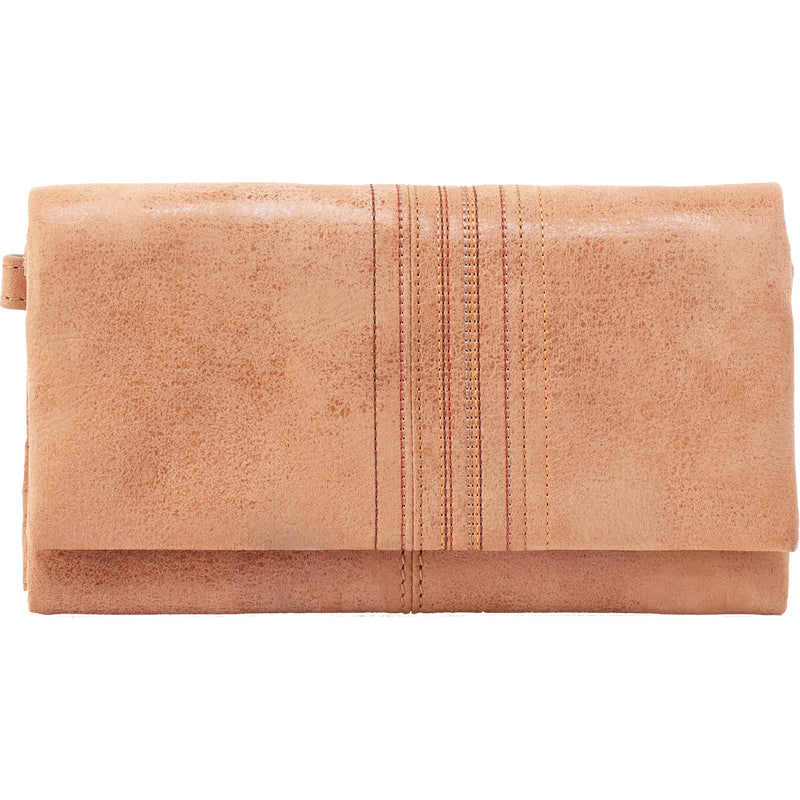 Women's Hobo Keen Large Zip Wallet Buffed Tan Multi Leather