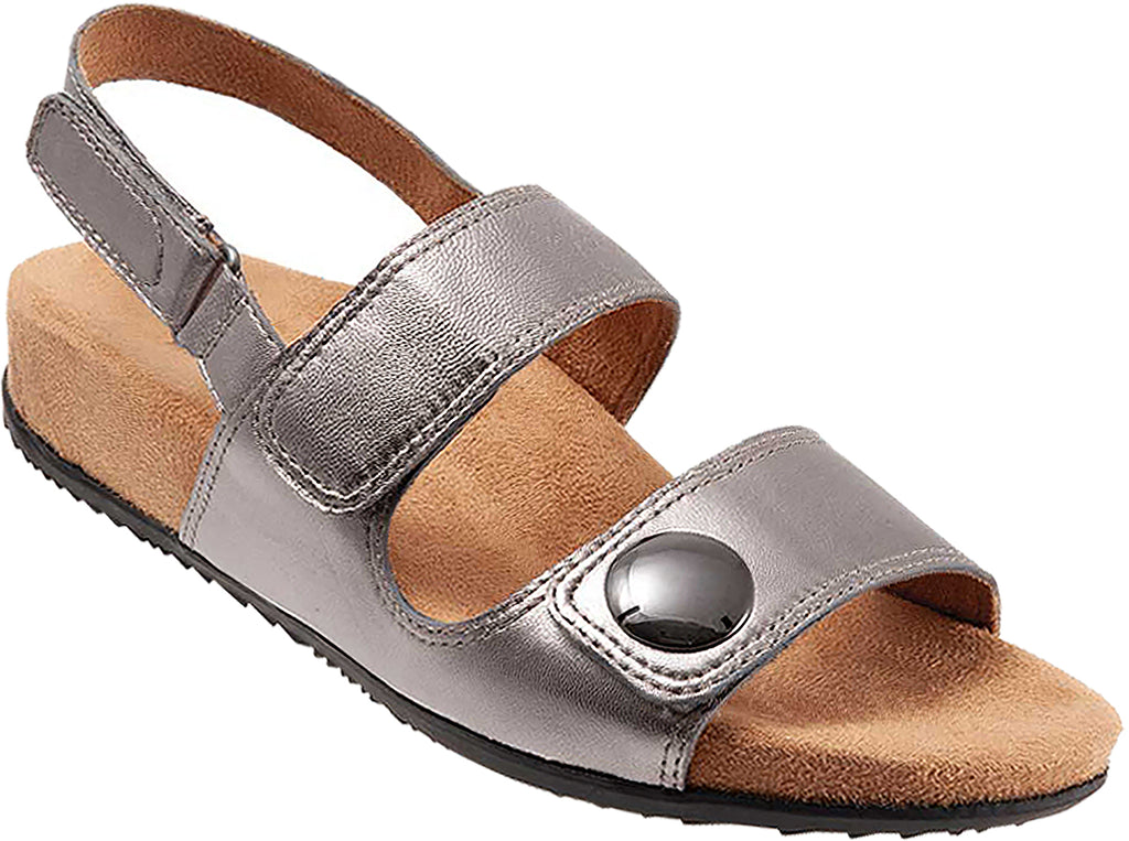Womens Soft walk Women's SoftWalk Beatrice Pewter Leather Pewter Leather