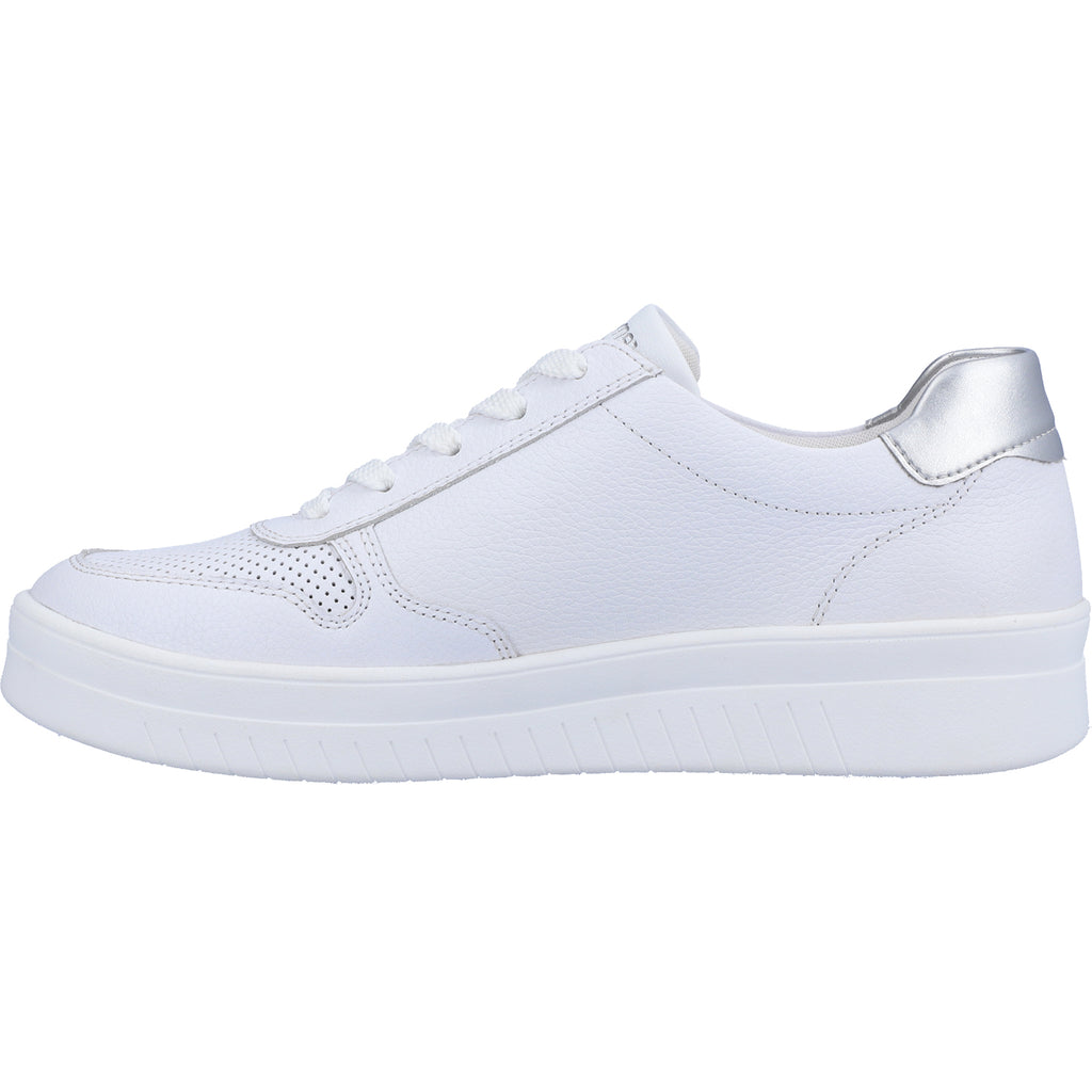 Womens Remonte Women's Remonte D0J02-80 Kendra 02 White/Silver Leather White/Silver Leather