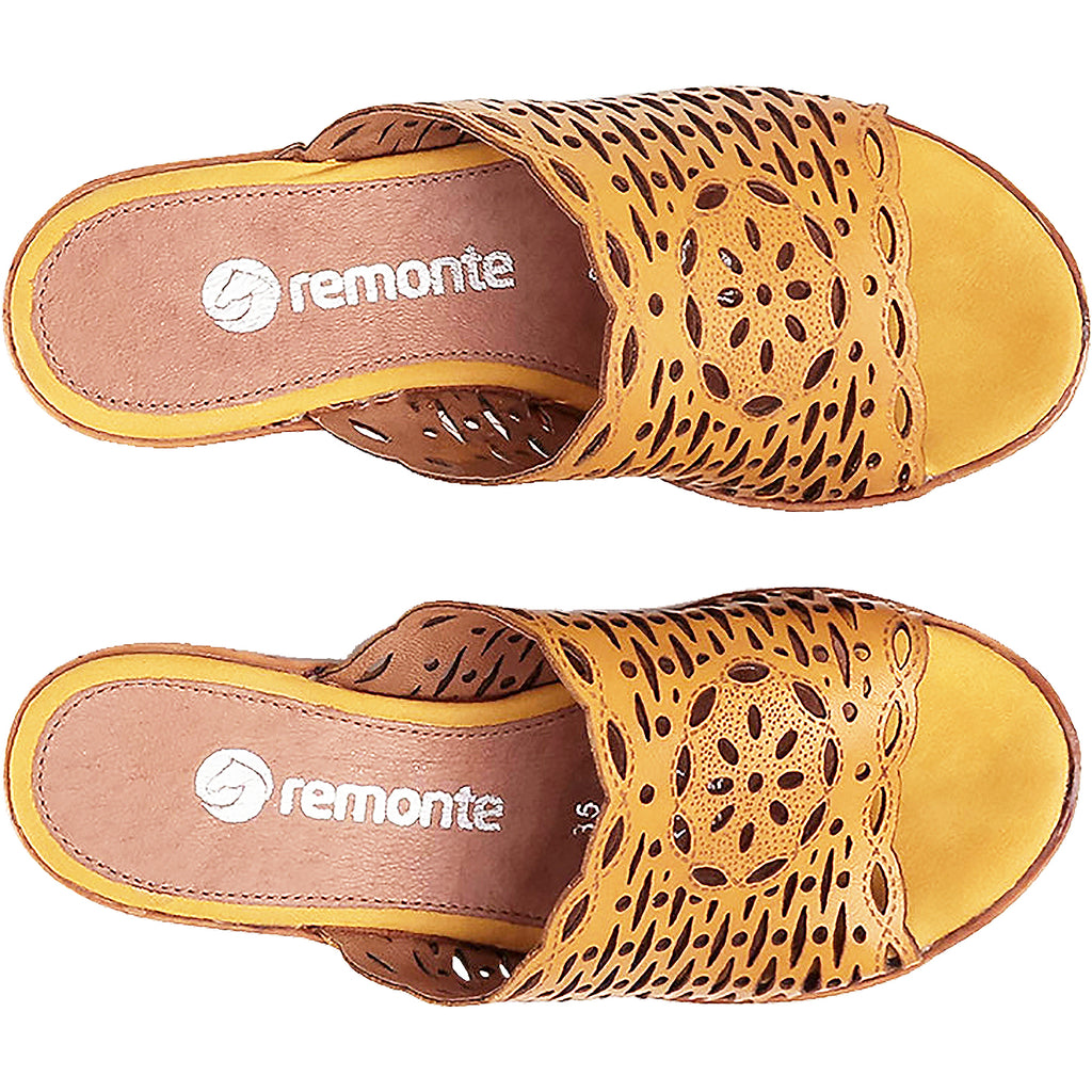 Womens Remonte Women's Remonte D4752-68 Fanni 52 Yellow Leather Yellow Leather