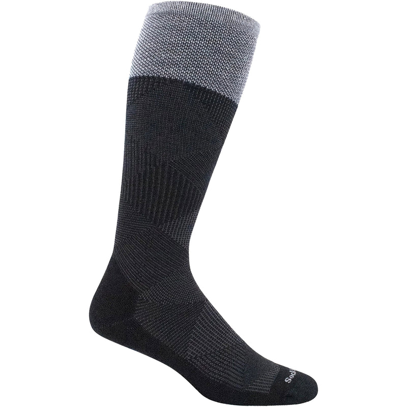 Men's Sockwell Diamond Dandy Black Knee High Socks 15-20 mmHg