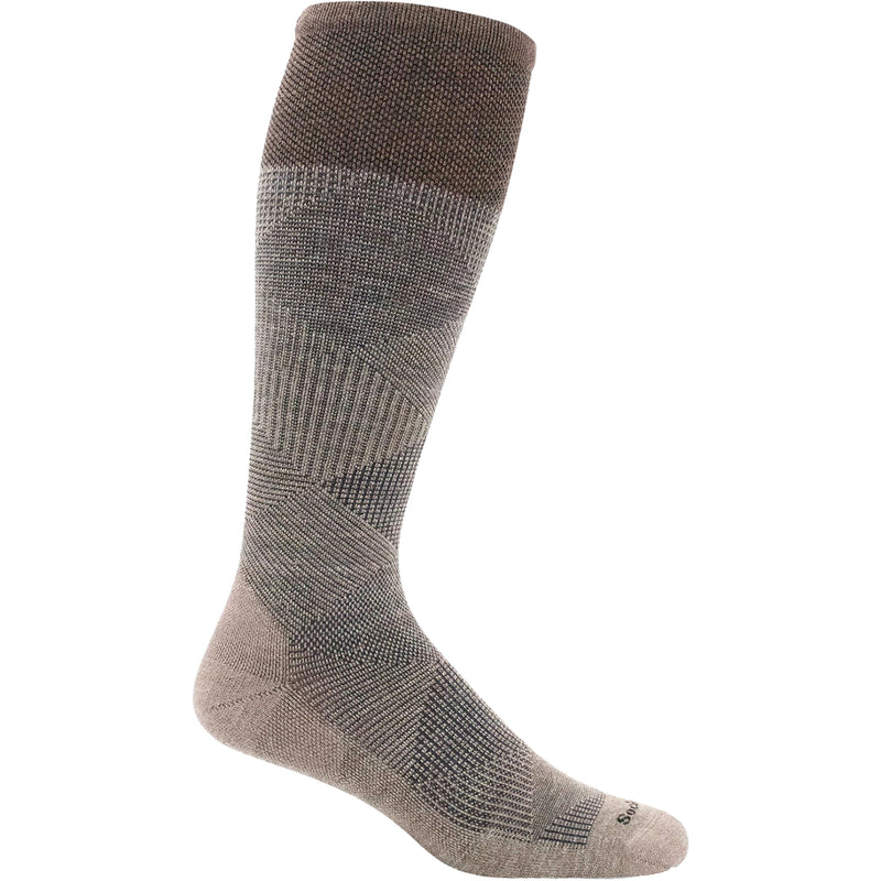 Men's Sockwell Diamond Dandy Khaki Knee High Socks 15-20 mmHg