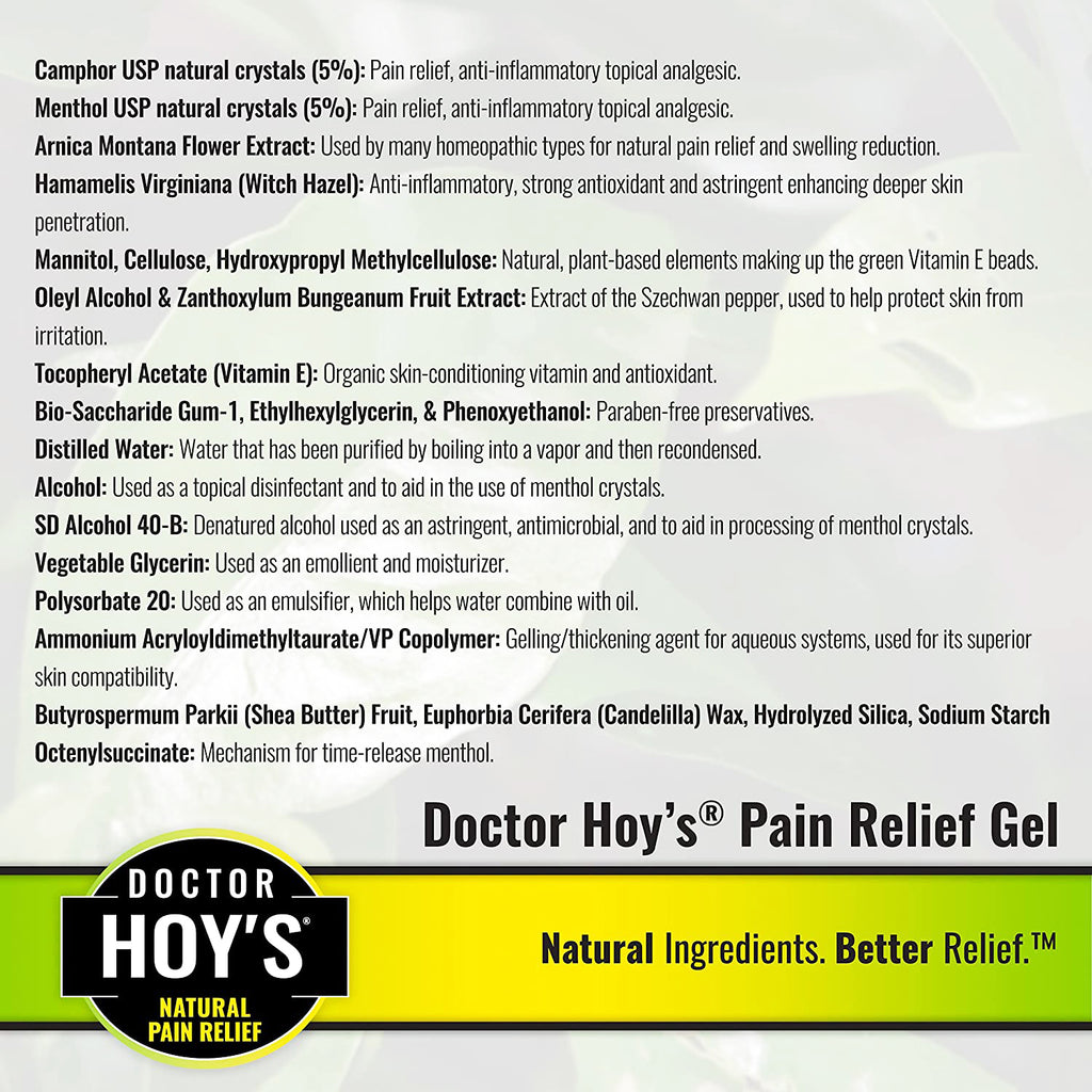 Unisex Doctor hoy's Unisex Doctor Hoy's Pain Relief Gel 4oz.