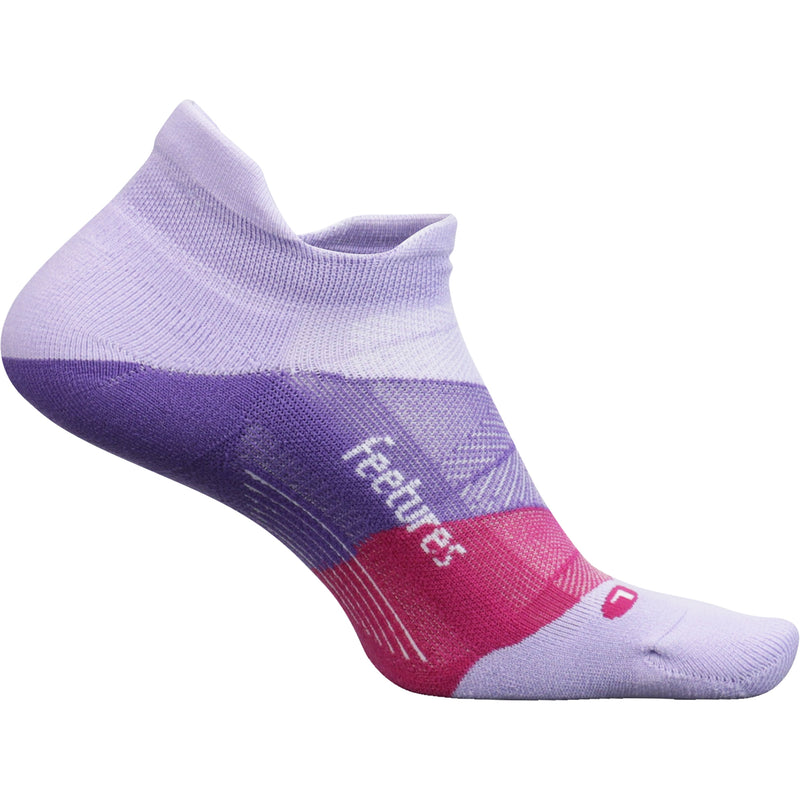 Women's Feetures Elite Light Cushion No Show Tab Socks Lace Up Lavender