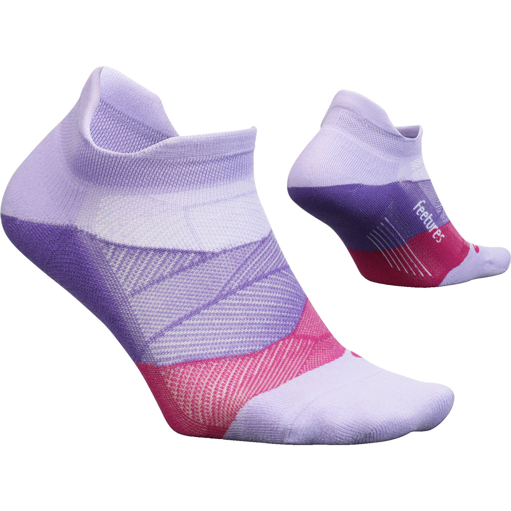 Womens Feetures Women's Feetures Elite Light Cushion No Show Tab Socks Lace Up Lavender Lace Up Lavender