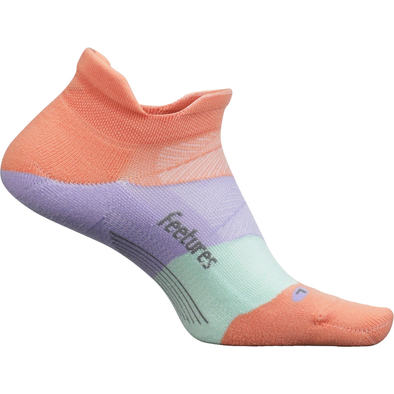 Women's Feetures Elite Max Cushion No Show Tab Socks Pop Off Peach