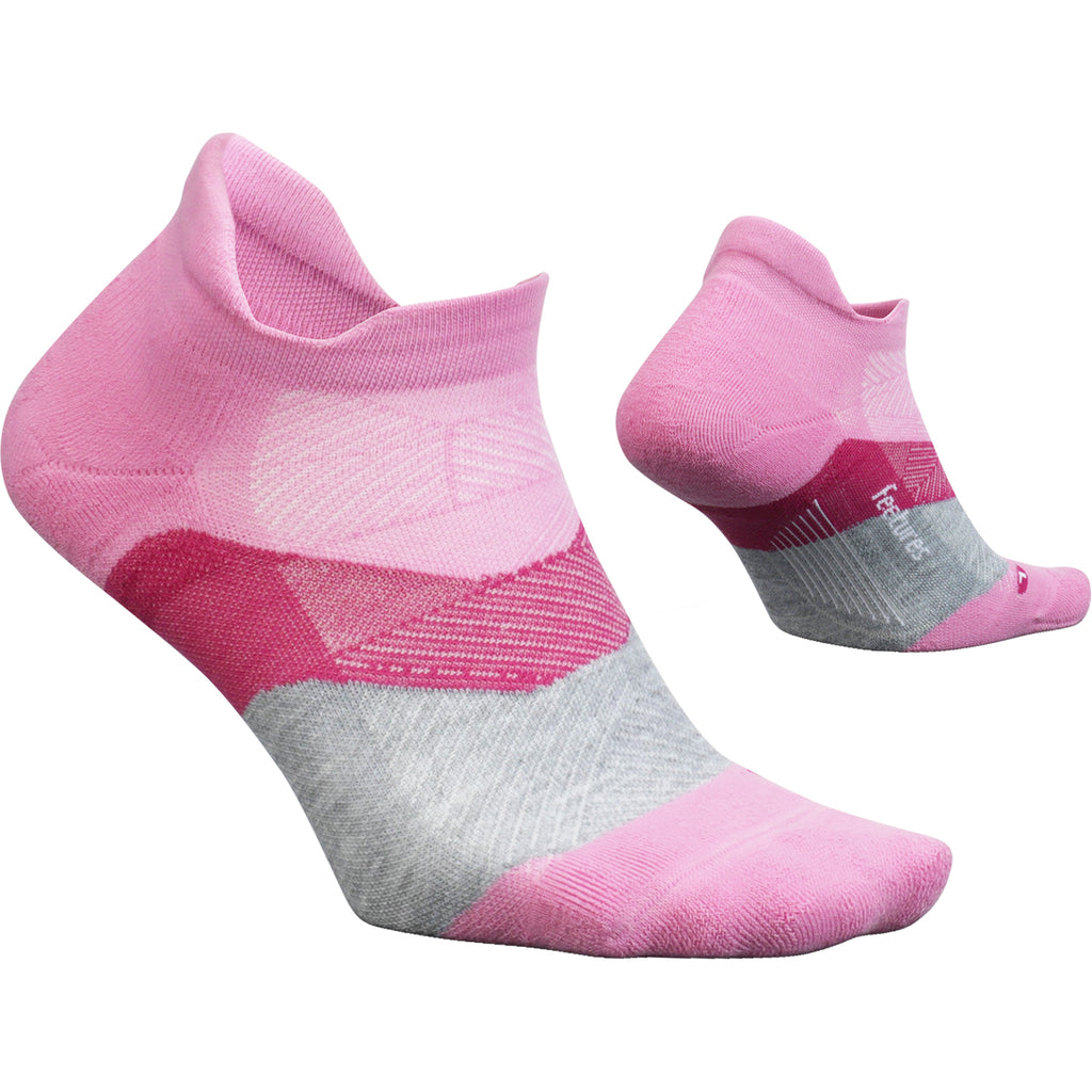 Womens Feetures Women's Feetures Elite Max Cushion No Show Tab Socks Push Thru Pink Push Thru Pink