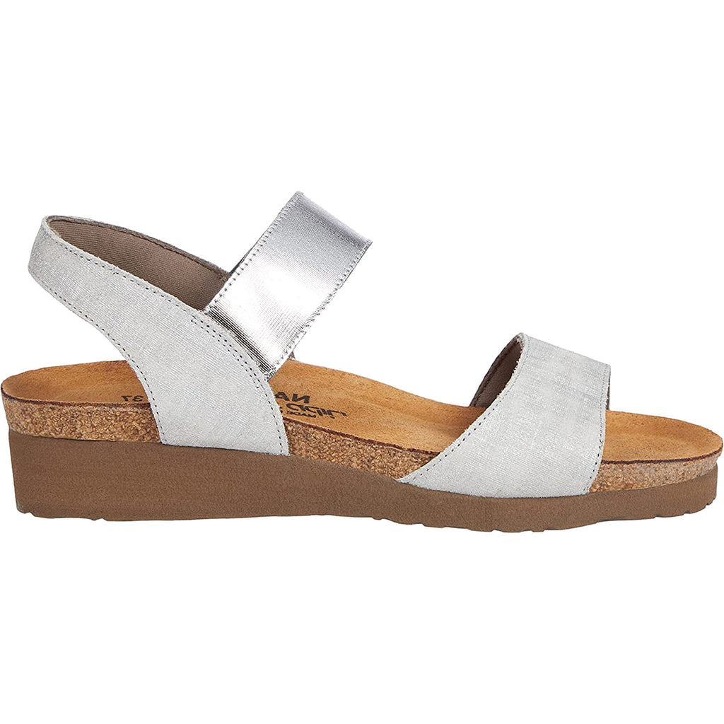 Womens Naot Women's Naot Emily Grey Linen Leather Grey Linen Leather
