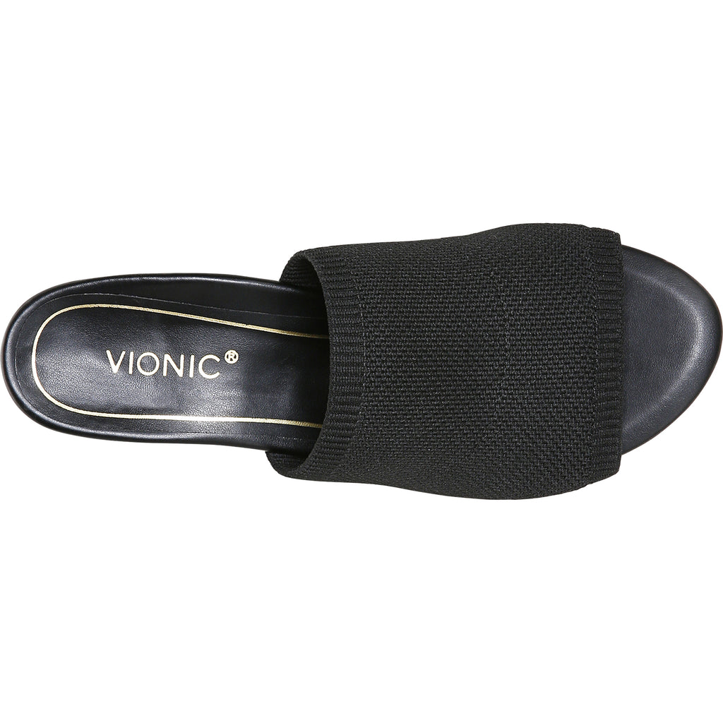 Womens Vionic Women's Vionic Fleur Black Knit Fabric Black Knit Fabric