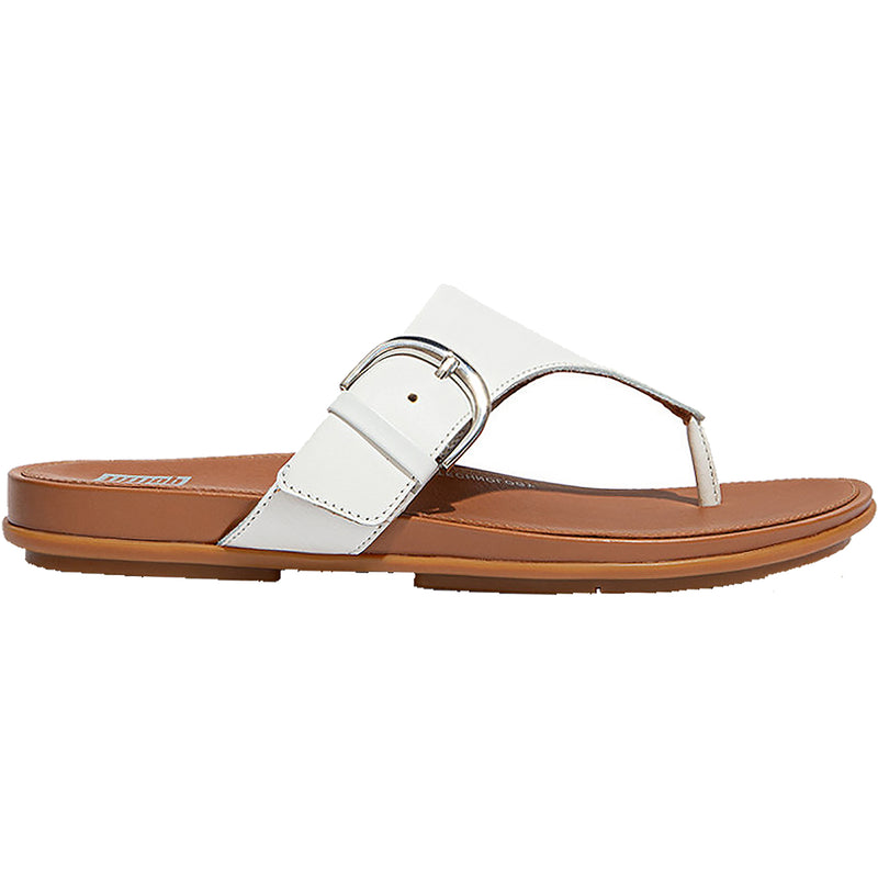 Women's FitFlop Graccie Toe-Post Urban White Leather
