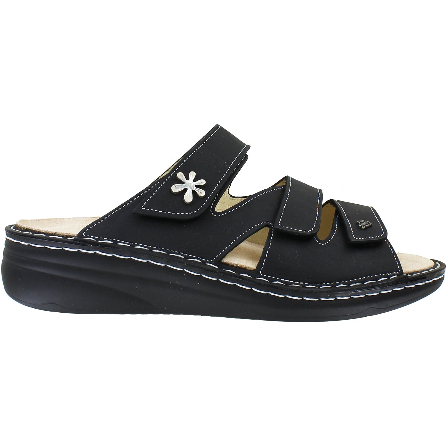 Finn Comfort Grenada Black | Women's Slide Sandals | Footwear etc.