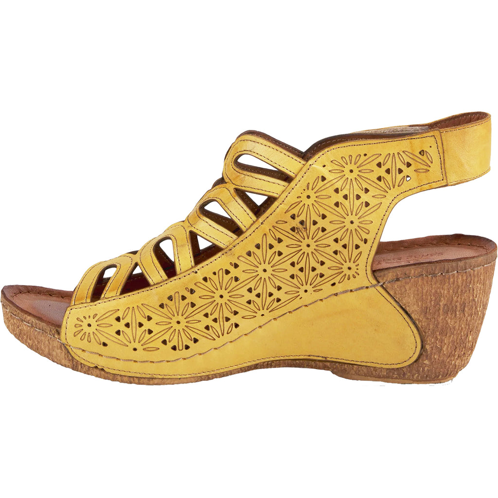 Womens Spring step Women's Spring Step Inocencia Yellow Leather Yellow Leather