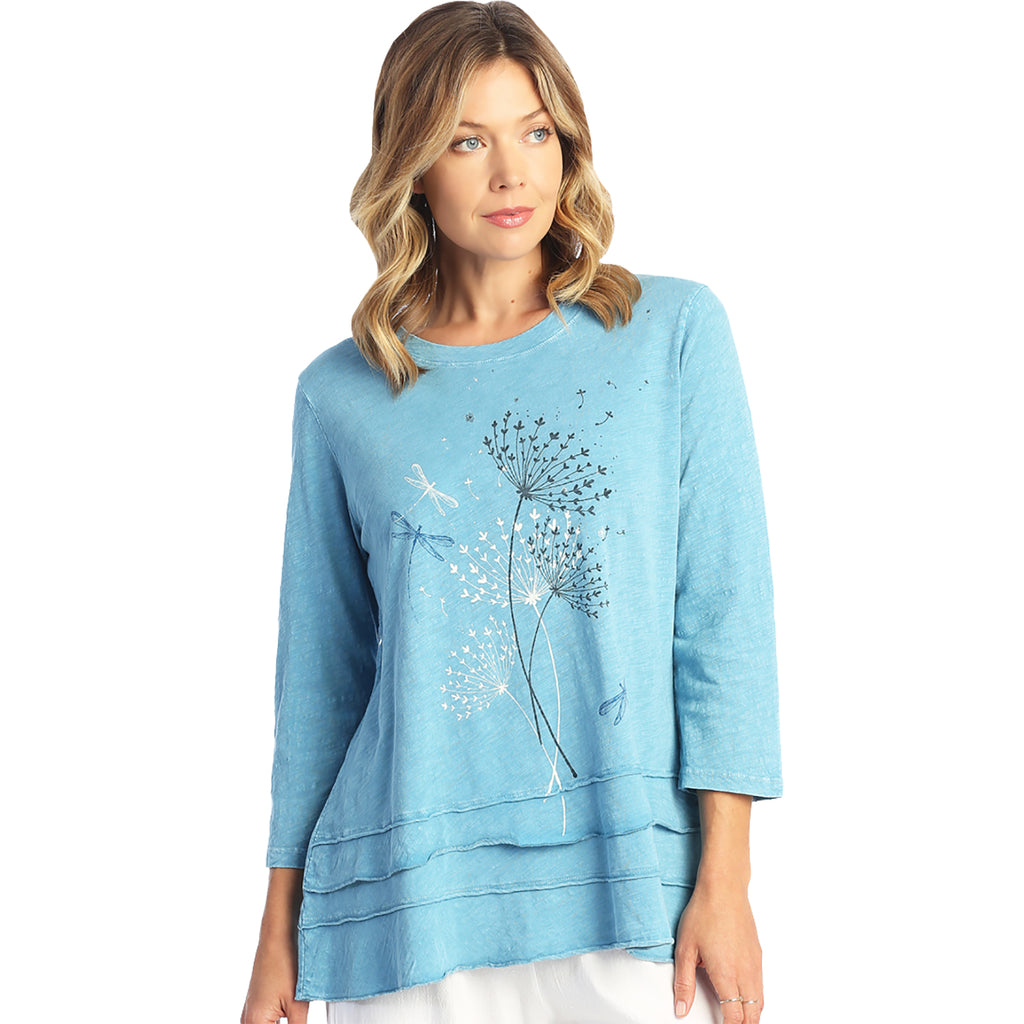 Womens Jess & jane Women's Jess & Jane Cotton Slub Layered Tunic Carb Let's Fly Carb Let's Fly