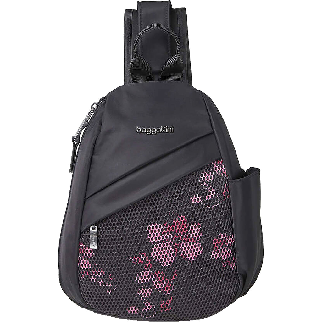 Womens Baggallini Women's Baggallini East Village Sling Pink Orchid Nylon Pink Orchid Nylon