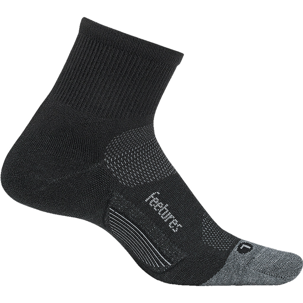 Unisex Feetures Unisex Feetures Merino 10 Cushion Quarter Socks Charcoal Charcoal