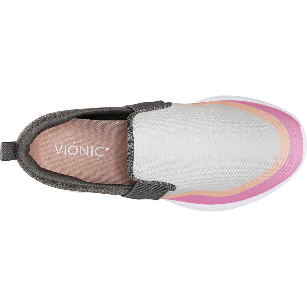 Womens Vionic Women's Vionic Nalia Grey/Pink Fabric Mesh Grey/Pink Fabric Mesh