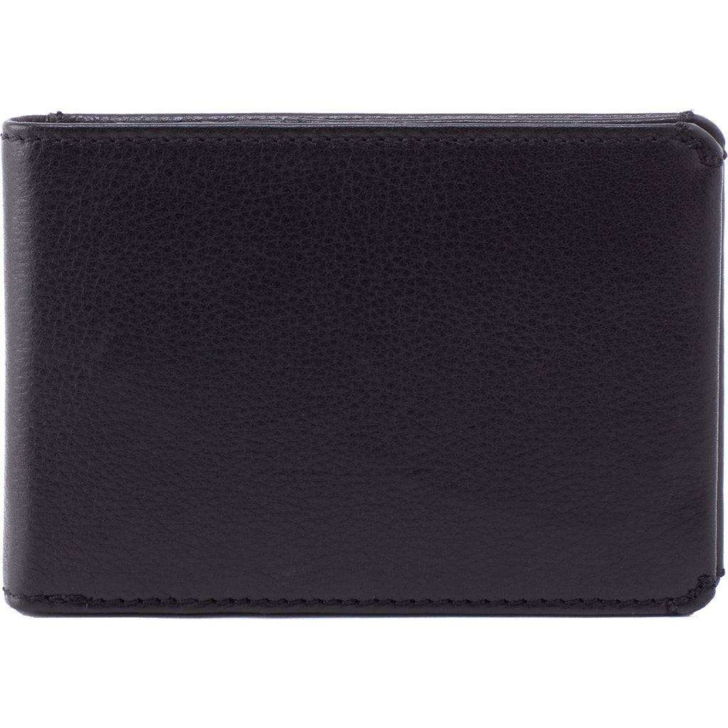 Mens Hobo international Men's Hobo Bifold Wallet Black Silk Napa Leather Black Silk Napa Leather