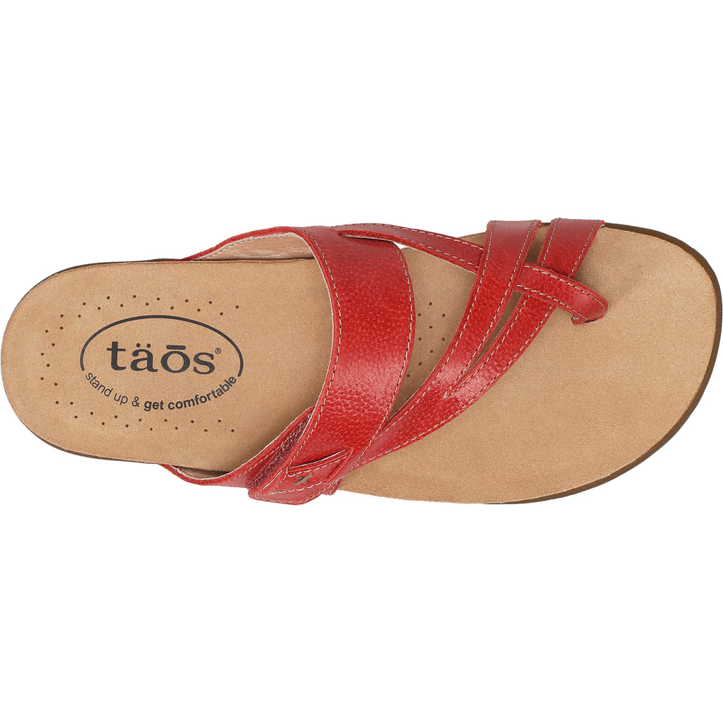 Womens Taos Women's Taos Perfect True Red Leather True Red Leather