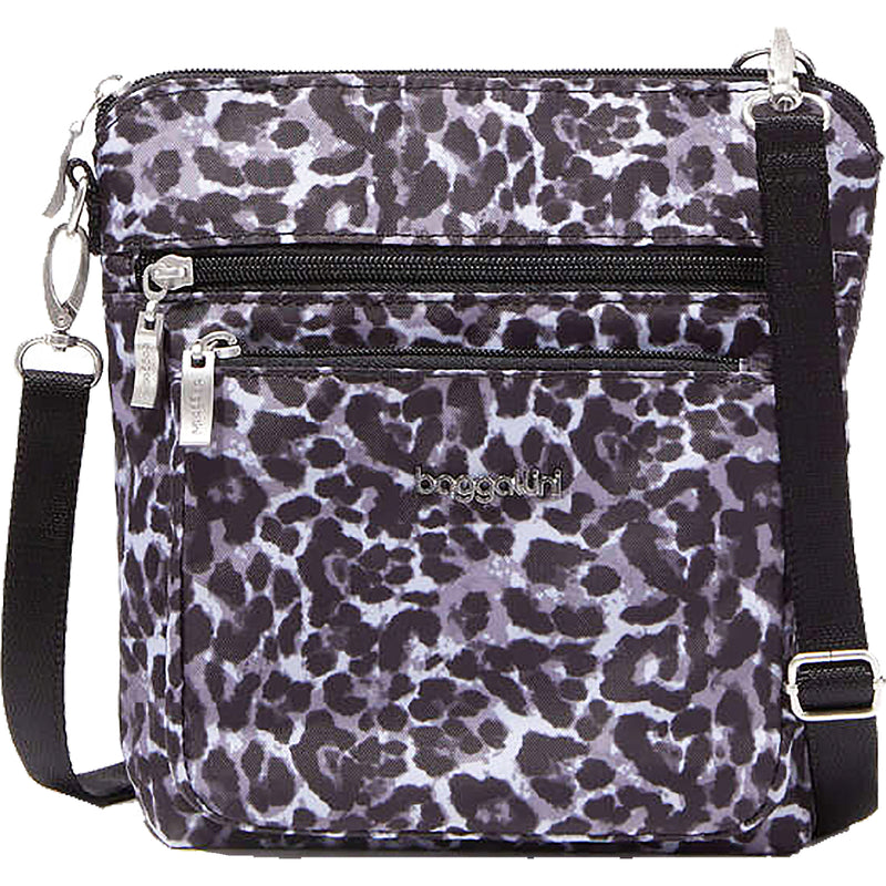 Women's Baggallini Modern Pocket Crossbody Grey Wild Cheetah Nylon