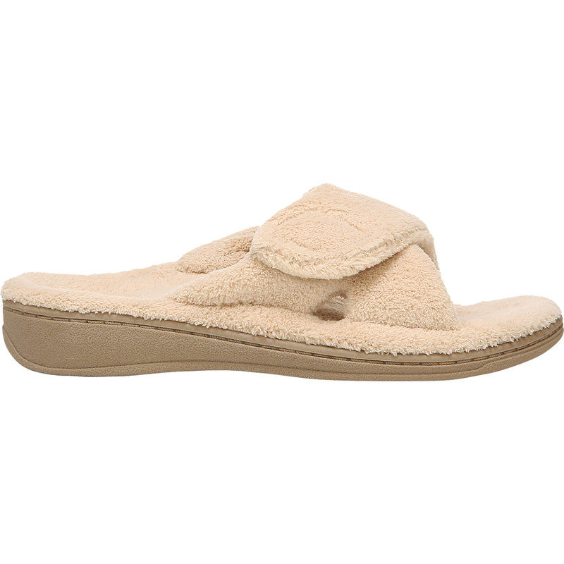 Women's Vionic Relax Slippers Tan Terrycloth