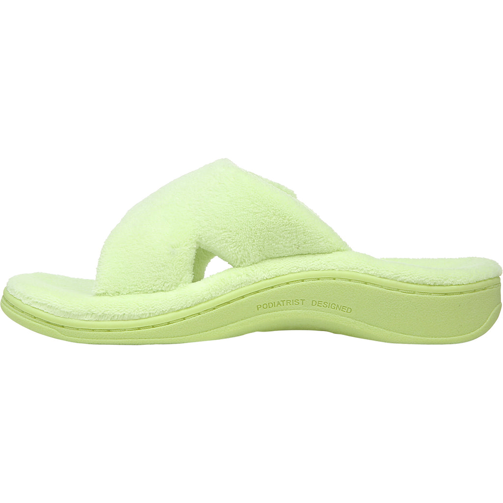 Womens Vionic Women's Vionic Relax Pale Lime Terrycloth Pale Lime Terrycloth